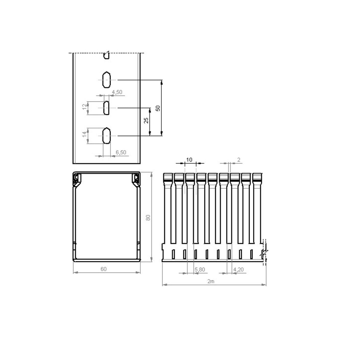 Unex Goulotte de câblage gr RAL7030 80 × 60 80.60.77