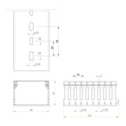 Unex Goulotte de câblage gris clair RAL7035 40x60 40.60.88-4