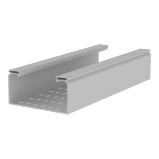 Unex Goulotte perforée, gris clair 66220