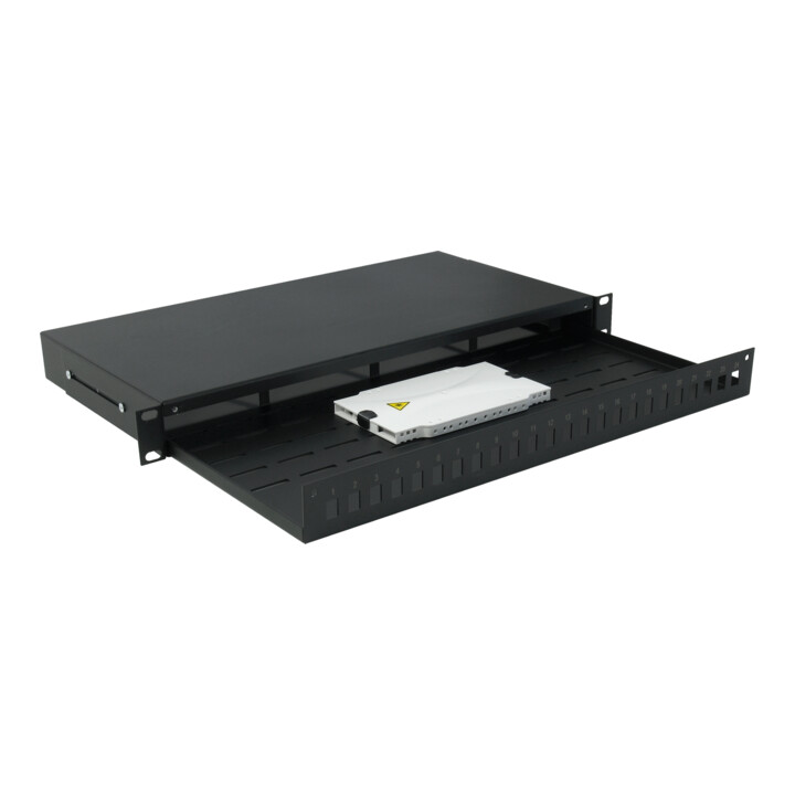 unex Plaque avant 19" 1U 24SC compartiment de rangement UFB24SC-A