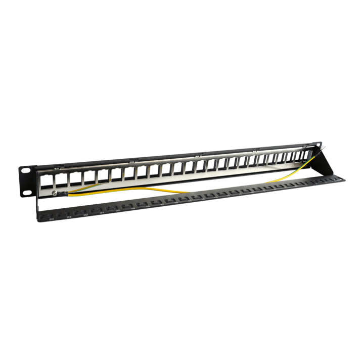 unex Plaque frontale 19" 1U incl. 24x CAT6AB-UFBCAT6AB-S