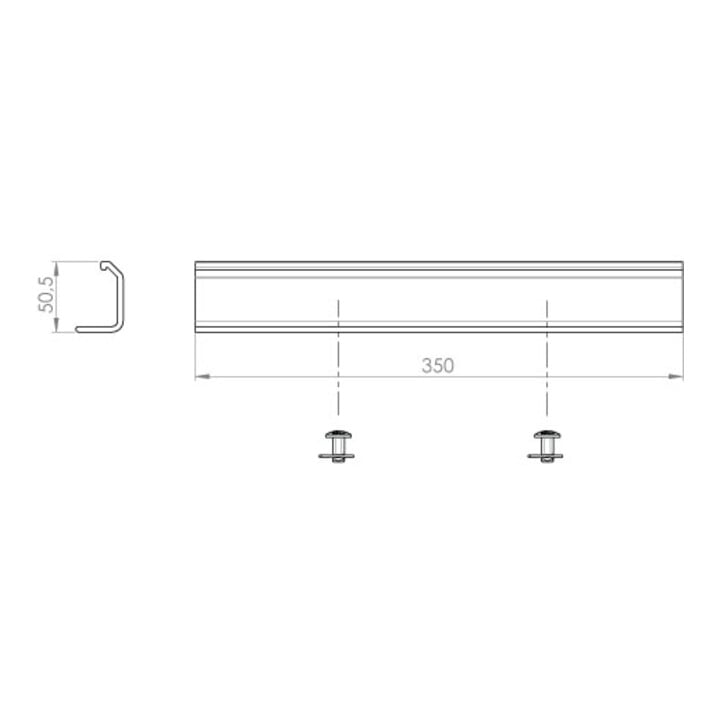 Unex Stoßstellenverbinder m. Bolzen, lichtgrau 66824