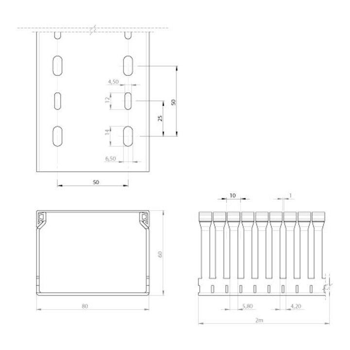 Unex Verdrahtungskanal gr RAL7030 60x80 60.80.77
