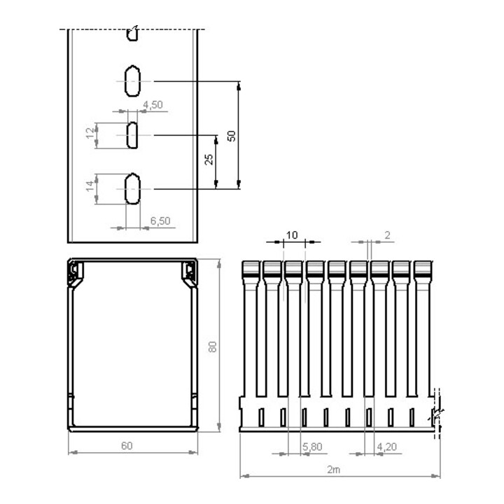 Unex Verdrahtungskanal gr RAL7030 80x60 80.60.77