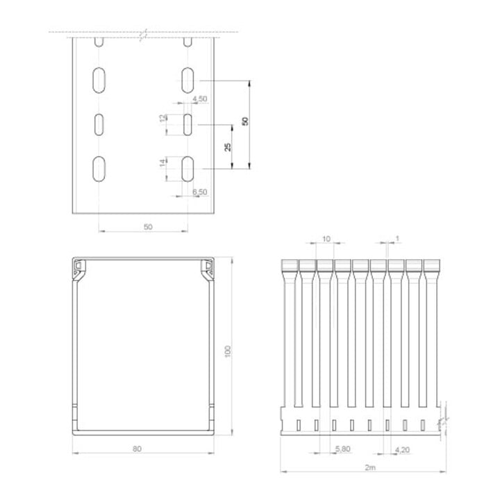 Unex Verdrahtungskanal lgr RAL7035 100x80 100.80.88