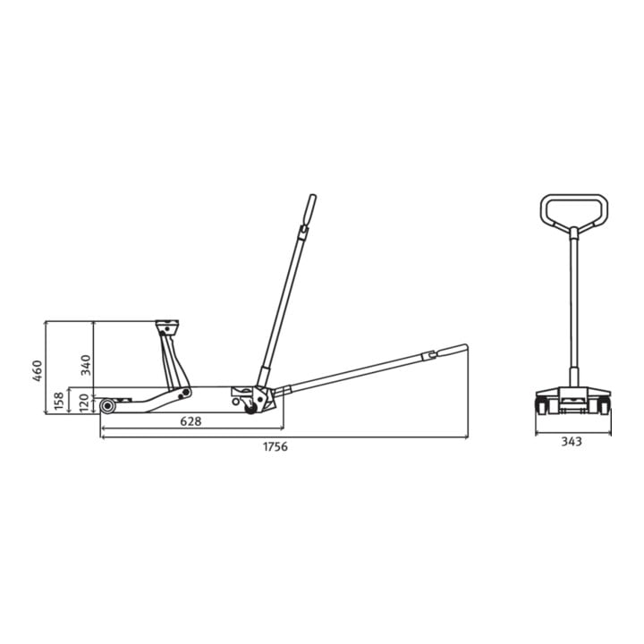 Unicraft Spezial-Rangierwagenheber SRWH 3001 SIL