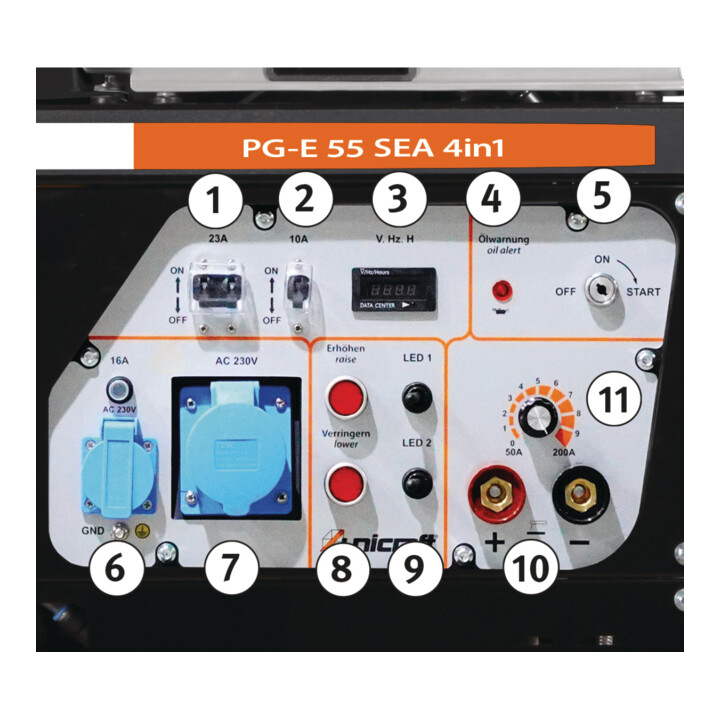 Unicraft Synchron-Stromerzeuger PG-E 55 SEA 4 in 1