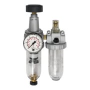Unité de maintenance RIEGLER 2 pièces standard avec réservoir PC BG 2 G 3/8-1