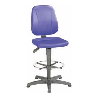 Unitec siège haut sur patins Bimos, 580-850 mm, rembourrages en tissu bleu