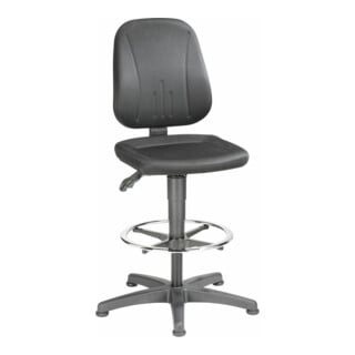 Unitec siège haut sur patins Bimos, 580-850 mm, rembourrages en tissu noir