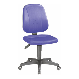 Unitec sur roulettes Bimos, hauteur d'assise de 440-620 mm, rembourrages en tissu bleu