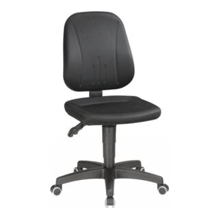 Unitec sur roulettes Bimos, hauteur d'assise de 440-620 mm, rembourrages en tissu noir
