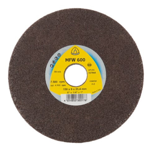 UNITIZED WHEEL 600 Disques texture Klingspor 150 x 3 x 25,4 mm gros carbure de silicium