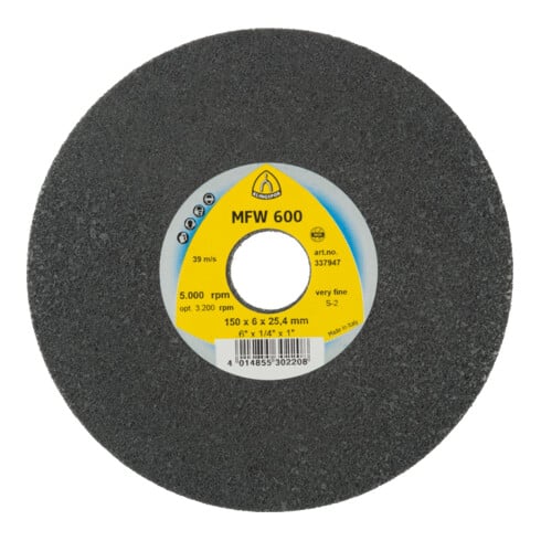 UNITIZED WHEEL 600 Disques texture Klingspor 150 x 6 x 25,4 mm très fin carbure de silicium