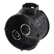 Unterputzschalterdose T.61mm D.60mm IP20 m.4KT-Tunnelstutzen schwarz-1