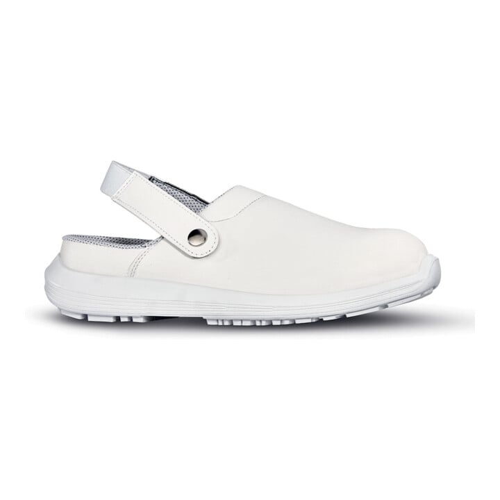 UPower Sicherheits-Clog EN20345 SB E A FO SRC Surge Gr.40 Lucky-Microfaser weiß W.11