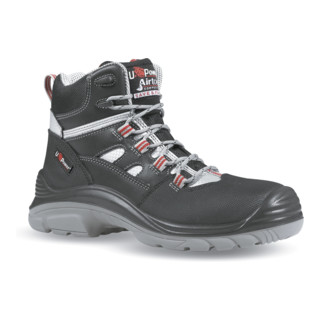 UPower Sicherheitsstiefel S3 SRC Cross Gr.42 W.11 schwarz/rot Glattleder