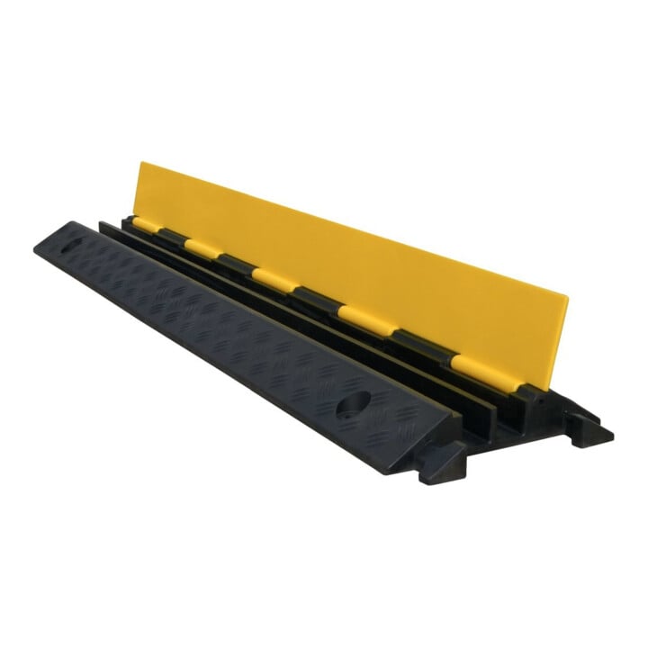 Urbanus Goulotte câble 2 voies 980 × 240 × 45 mm caoutchouc noir/jaune 2 canaux