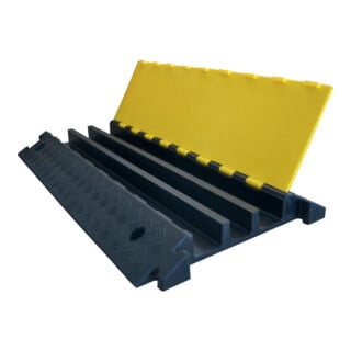 Urbanus Kabelbrücke 3-fach 900 x 500 x 70mm Gummi schwarz/gelb 3 Kanäle