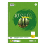 Ursus Collegeblock Green 608570010 DIN A4 70g liniert weiß 80Blatt