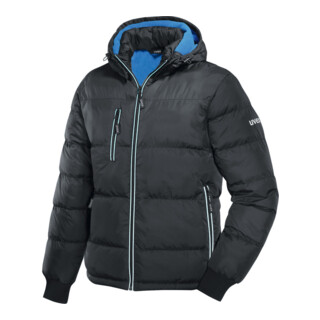 UVEX Blouson matelassé, noir / bleu, Taille unisexe: L