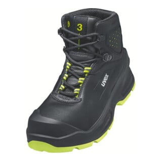 uvex Bottes 3 S3 noir jaune largeur 10 taille 48
