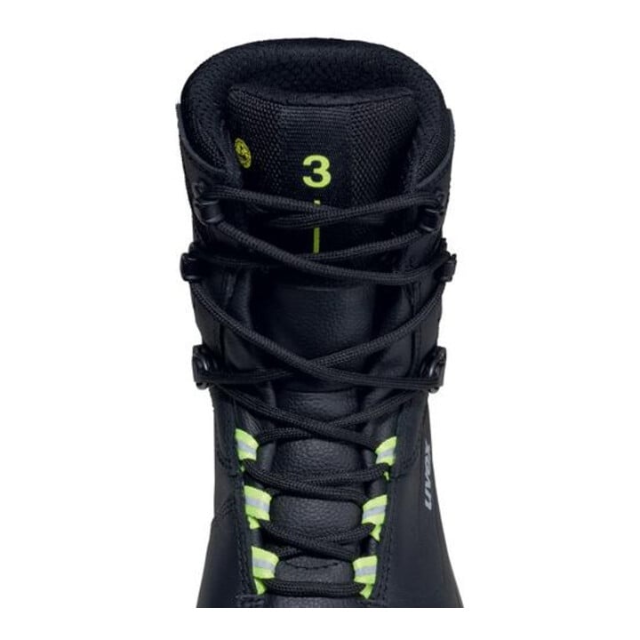 uvex Bottes 3 S3 noir jaune largeur 11 taille 43