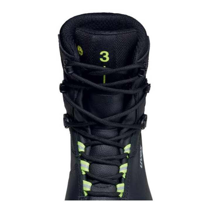 uvex Bottes 3 S3 noir jaune largeur 12 taille 41