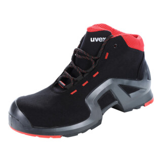 uvex Bottines à lacets noires/rouges uvex 1 x-tended support, S3