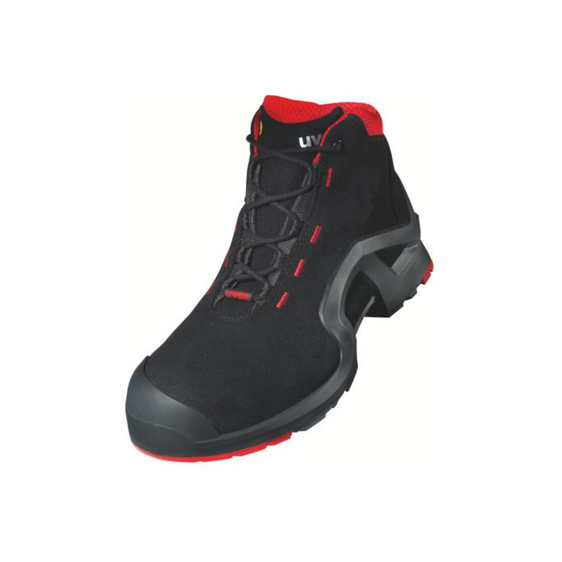 uvex Bottines à lacets noires/rouges uvex 1 x-tended support, S3