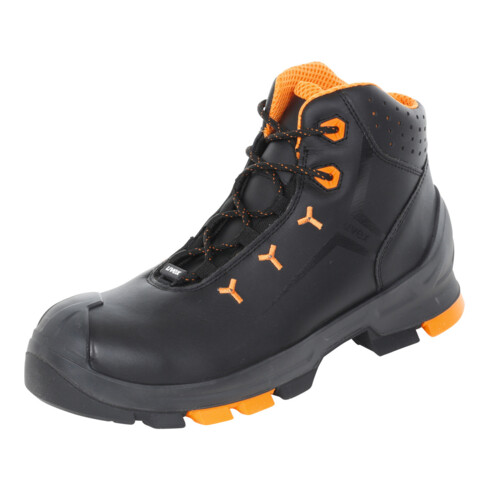 UVEX Calzatura alta con lacci nera/arancione uvex 2, S3, Numero UE: 45