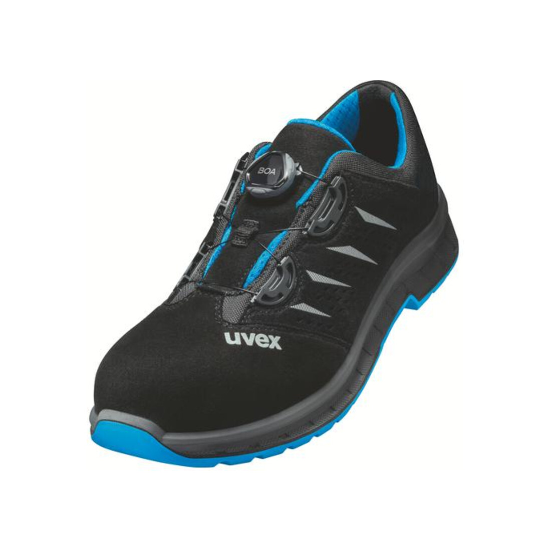 uvex Chaussure basse noire/bleue uvex 2 trend, S1P BOA, taille EU : 47