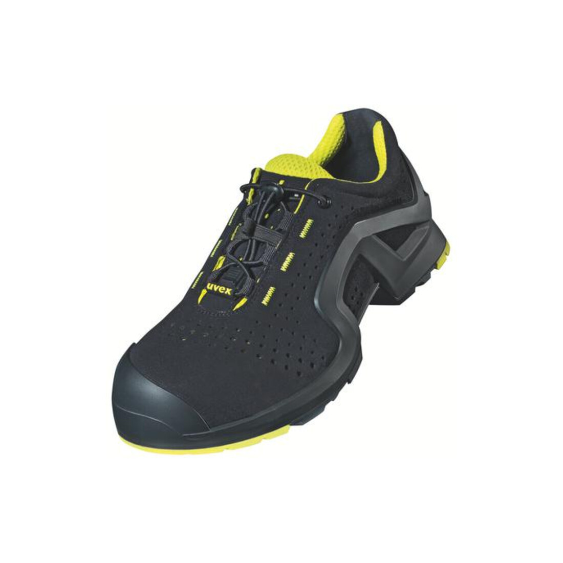uvex Chaussure basse noire/jaune uvex 1, S1P, pointure EU : 49