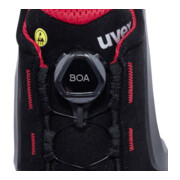 uvex Chaussures basses 1 support S3 noir rouge largeur 12 taille 45-5