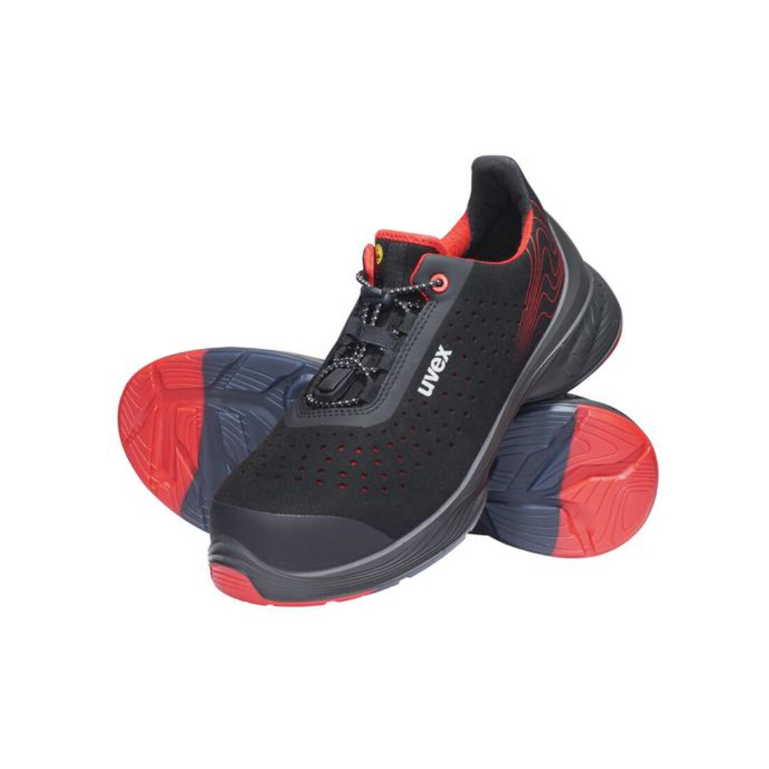 Chaussures basses de sécurité Uvex S1P SRC uvex 1 G2 en micro-daim, bouchon en plastique uvex xenova®.
