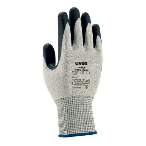 Uvex Gants anti-coupure uvex unidur 6659 mousse, revêtement en mousse de nitrile (NBR), taille 6