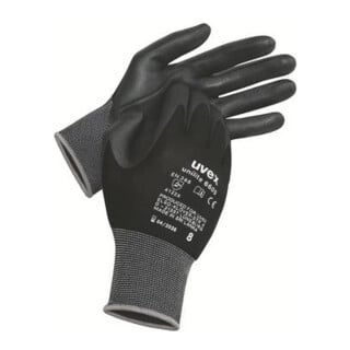 Uvex Gants de protection uvex unilite 6605, paume et bouts des doigts avec revêtement mousse nitrile (NBR)