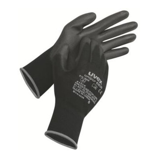 Gants de protection Uvex unipur 6639, paume et bouts des doigts avec revêtement en polyuréthane (PU)