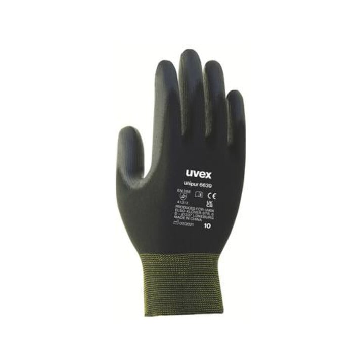 uvex Gants de protection uvex unipur 6639, paume et bouts des doigts enduits de polyuréthane (PU), taille 7
