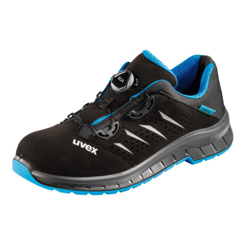 Uvex Halbschuh schwarz/blau uvex 2 trend, S1P BOA, EU-Schuhgröße: 39