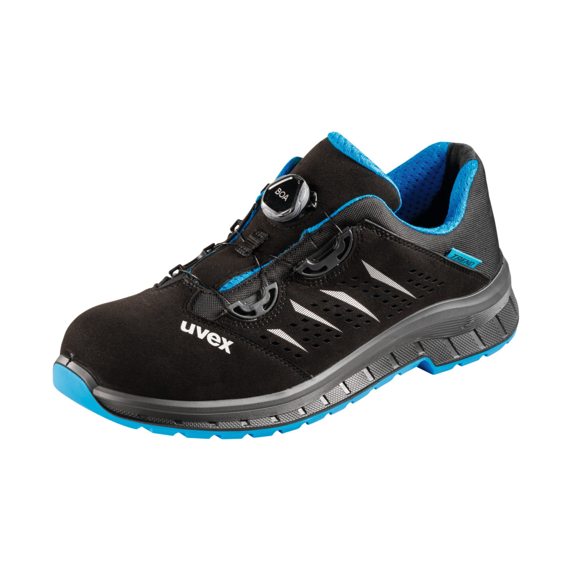 Uvex Halbschuh schwarz/blau uvex 2 trend, S1P BOA, EU-Schuhgröße: 40