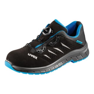 uvex Halbschuh schwarz/blau uvex 2 trend, S1P BOA, EU-Schuhgröße: 47