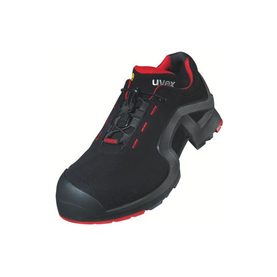 uvex Halbschuh schwarz/rot uvex 1 x-tended support, S3, EU-Schuhgröße: 41