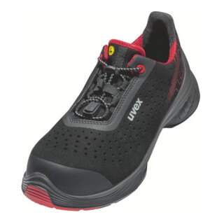 uvex Halbschuhe 1 G2 S1P schwarz rot Weite 10 Gr. 41
