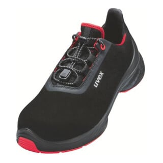 uvex Halbschuhe 1 G2 S2 schwarz rot Weite 10 Größe 43