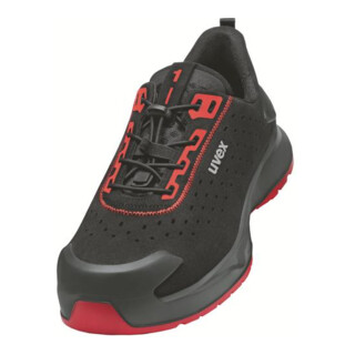 uvex Halbschuhe 1 x-craft S1 PL schwarz rot Weite 10 Größe 46