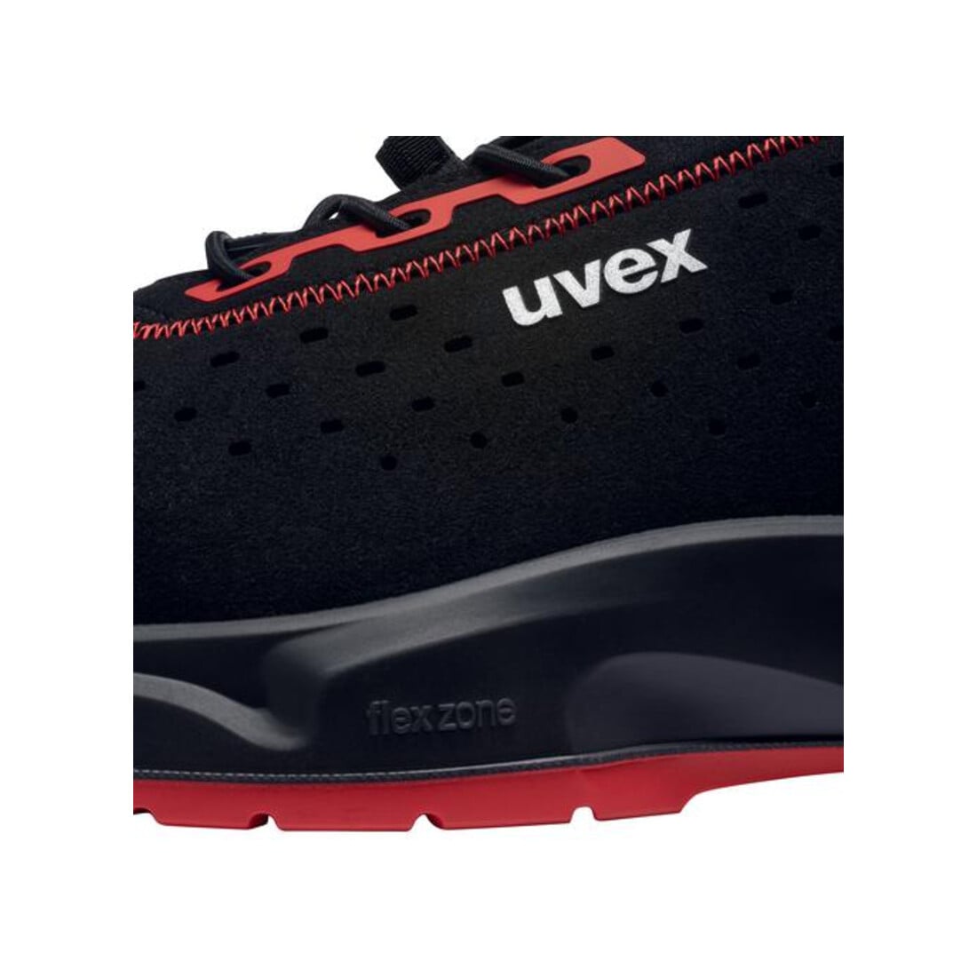 uvex Halbschuhe 1 x-craft S1 PL schwarz rot Weite 12 Gr. 39