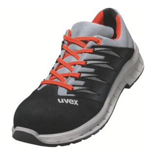 uvex Halbschuhe 2 trend S2 schwarz grau rot Weite 11 Gr. 43