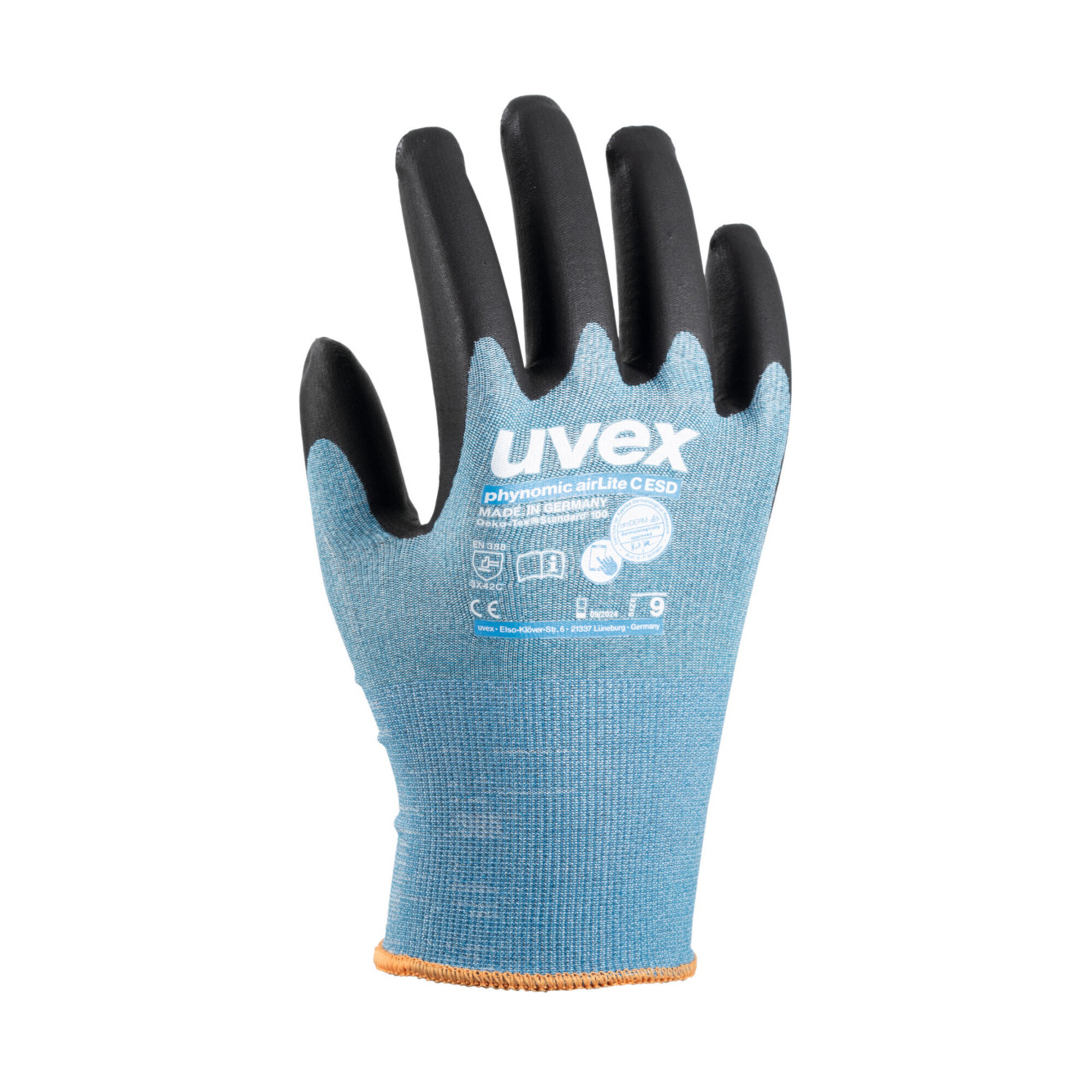 Uvex Handschuh-Paar uvex phynomic airLite C ESD, Handschuhgröße: 9