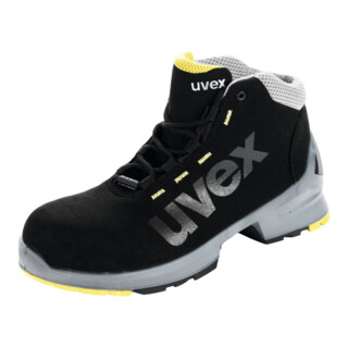 uvex Hoge veterschoen zwart/geel uvex 1, S2, EU-schoenmaat: 42